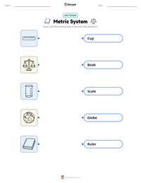 Metric System printable worksheet preview