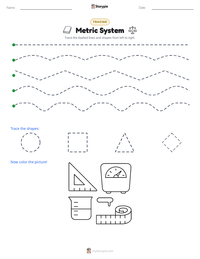 Metric System printable worksheet preview