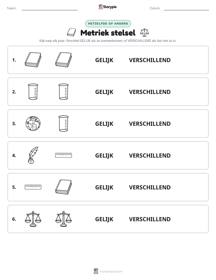 Zelfde of Verschillend