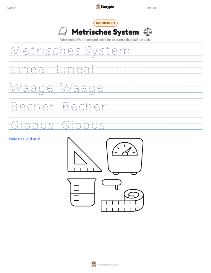 Schreibübung
