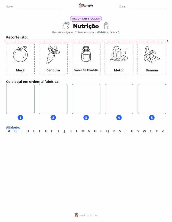 Recortar & Colar Alfabeto