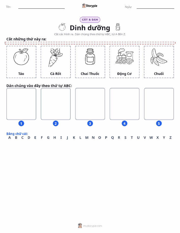 Cắt & Dán Chữ Cái
