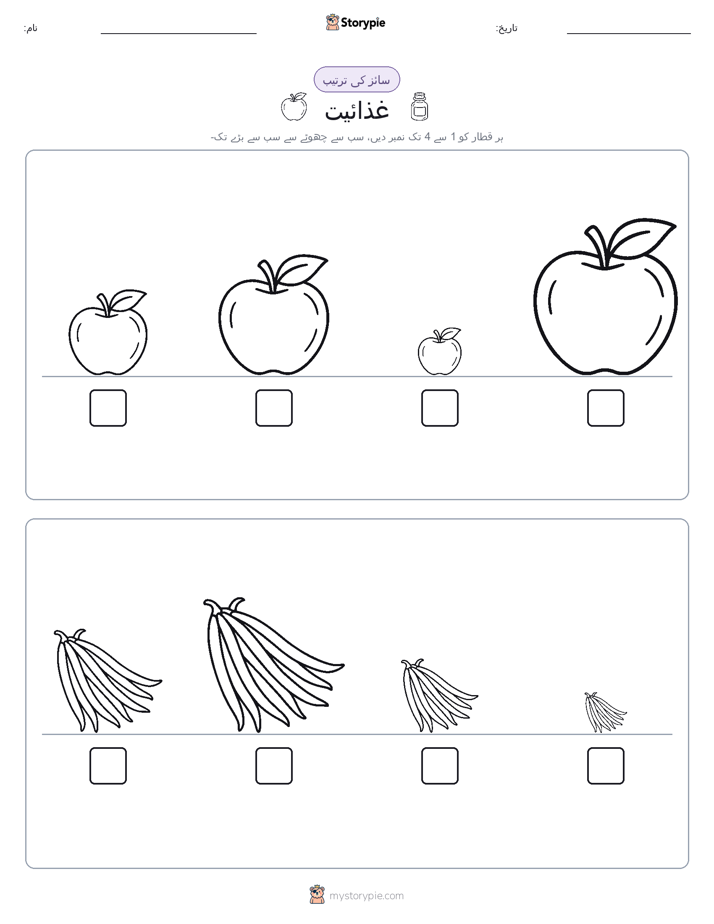 سائز کی ترتیب
