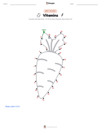 Vitamins printable worksheet preview