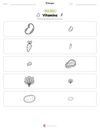 Vitamins printable worksheet preview