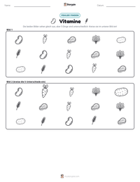 Vitamine druckbare Arbeitsblatt Vorschau