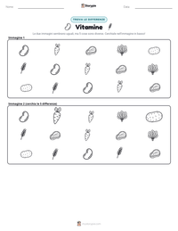Anteprima della scheda stampabile di Vitamine