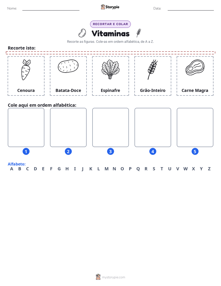 Recortar & Colar Alfabeto