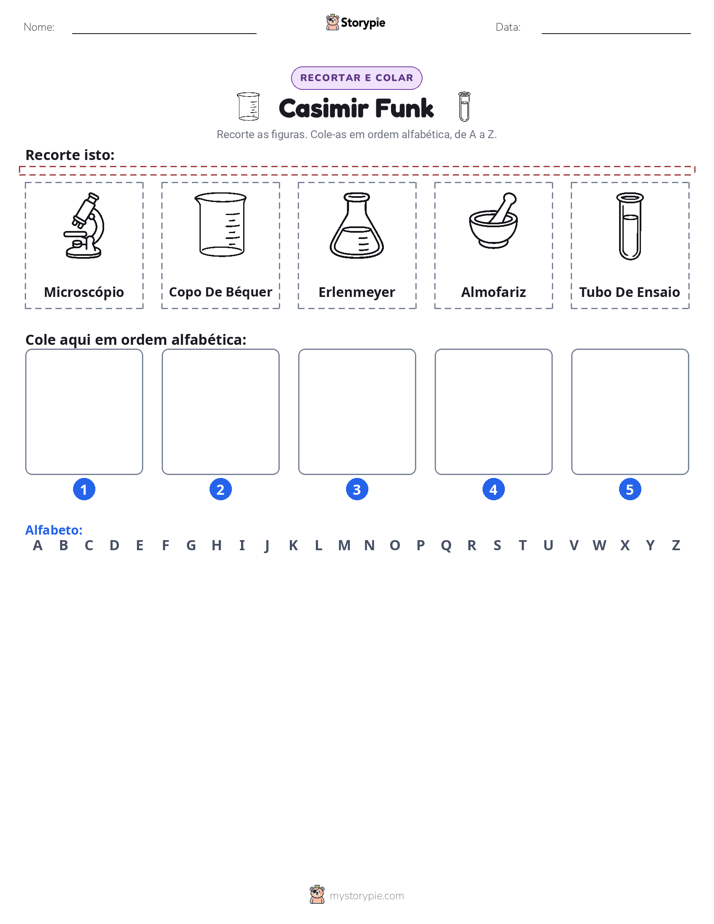 Recortar & Colar Alfabeto