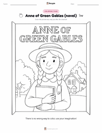 Anne of Green Gables (novel) coloring page for kids