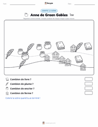 Aperçu de la feuille de travail imprimable Anne... la maison aux pignons verts (roman)