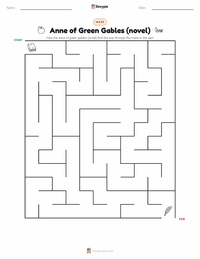 Anne of Green Gables (novel) printable worksheet preview