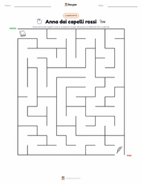 Anteprima della scheda stampabile di Anna dai capelli rossi (romanzo)