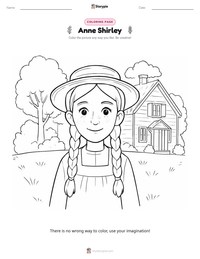 Anne Shirley printable worksheet preview