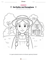 De Mythe van Persephone afdrukbare werkblad voorbeeld
