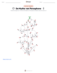 De Mythe van Persephone afdrukbare werkblad voorbeeld
