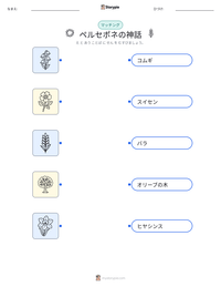 ペルセポネの神話 の印刷可能ワークシートプレビュー