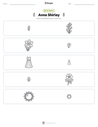 Anne Shirley printable worksheet preview