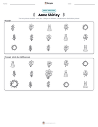 Anne Shirley printable worksheet preview