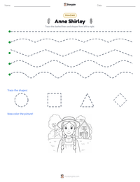 Anne Shirley printable worksheet preview