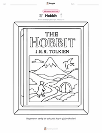 Hobbit yazdırılabilir çalışma sayfası önizlemesi