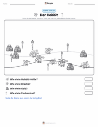 Der Hobbit druckbare Arbeitsblatt Vorschau