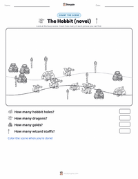 The Hobbit (novel) printable worksheet preview