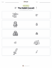 The Hobbit (novel) printable worksheet preview