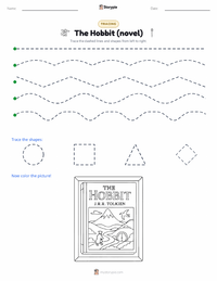 The Hobbit (novel) printable worksheet preview