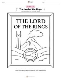 The Lord of the Rings printable worksheet preview