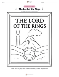 Prabaca lembar kerja cetak The Lord of the Rings