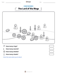 The Lord of the Rings printable worksheet preview