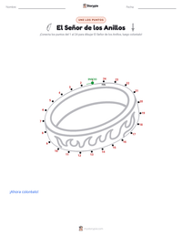 Vista previa de la hoja de trabajo imprimible de El Señor de los Anillos