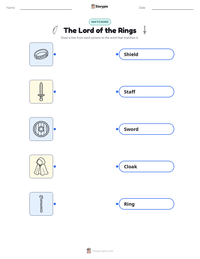 The Lord of the Rings printable worksheet preview