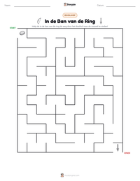 In de Ban van de Ring afdrukbare werkblad voorbeeld