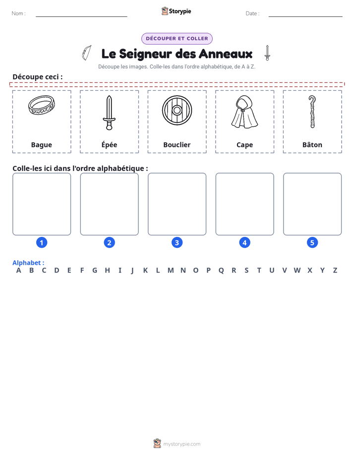 Découper & Coller l'Alphabet