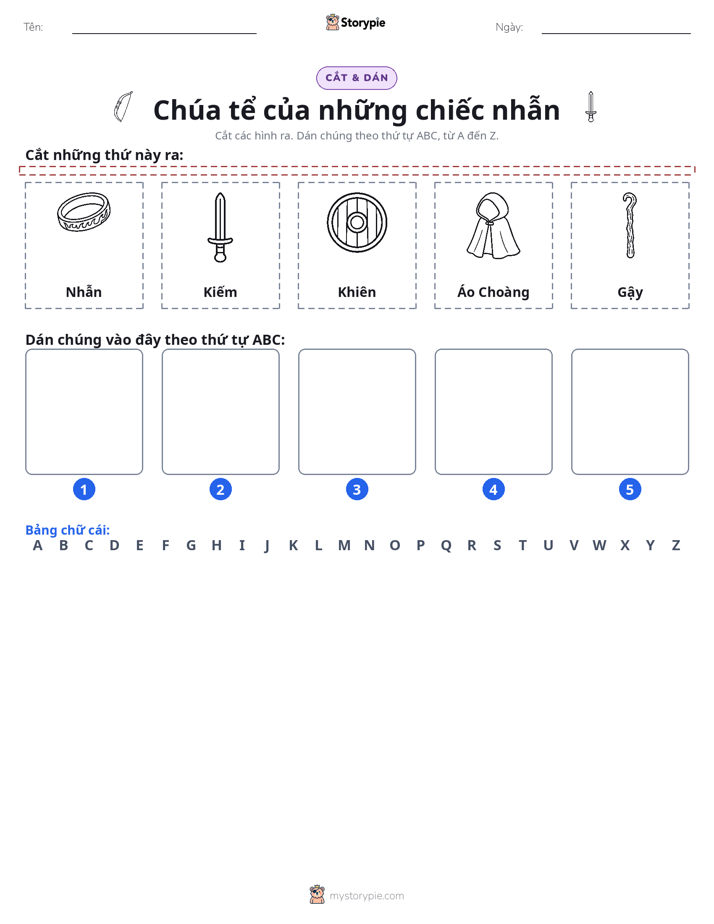 Cắt & Dán Chữ Cái