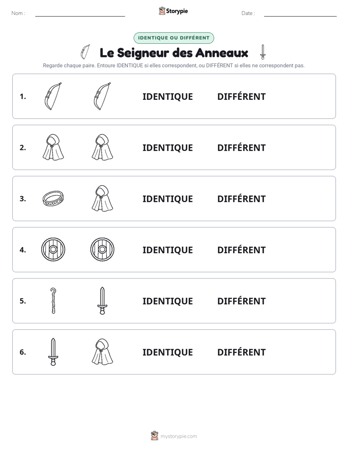 Identique ou Différent