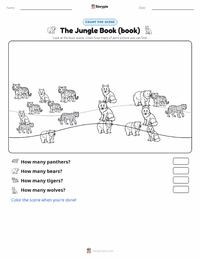 The Jungle Book (book) printable worksheet preview