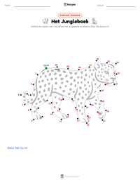 Het Jungleboek afdrukbare werkblad voorbeeld