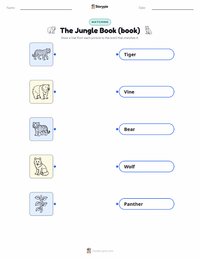 The Jungle Book (book) printable worksheet for kids