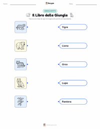 Anteprima della scheda stampabile di Il libro della giungla