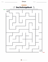 Das Dschungelbuch druckbare Arbeitsblatt Vorschau