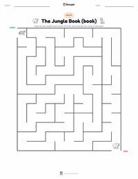 The Jungle Book (book) printable worksheet preview
