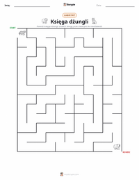 Podgląd drukowalnego arkusza ćwiczeń Księga dżungli