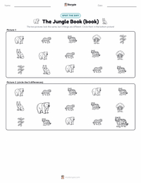 The Jungle Book (book) printable worksheet preview