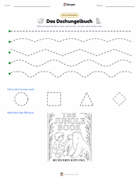 Das Dschungelbuch druckbare Arbeitsblatt Vorschau