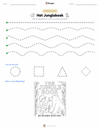 Het Jungleboek afdrukbare werkblad voorbeeld