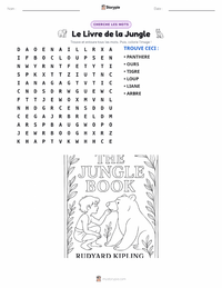 Aperçu de la feuille de travail imprimable Le Livre de la jungle