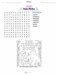 Prabaca lembar kerja cetak The Jungle Book